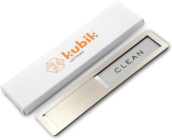 Kubik Letters Clean Dirty Magnet for Dishwasher Sign, Kitchen Decor Organization Accessories Organizers and Storage Stainless Steel (DIRTY/CLEAN)
