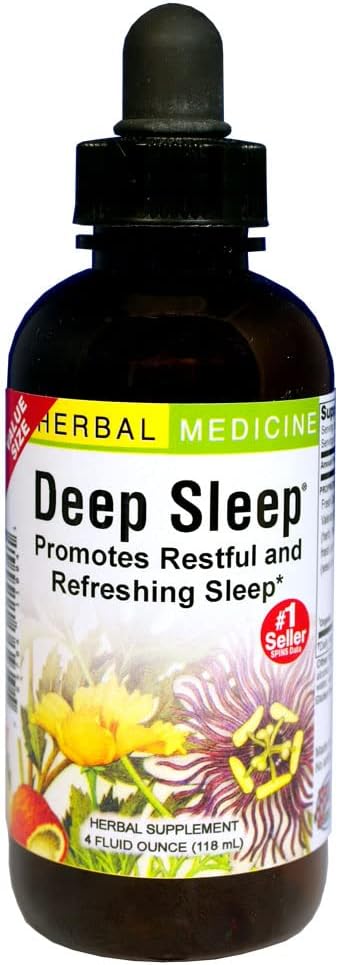 Herbs Etc. Deep Sleep Classic Liquid Extract - Herbal Supplement for Natural & Gentle Sleep Support - Restful Sleep Supplement with Passionflower,