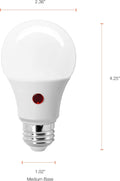 Sylvania Dusk to Dawn A19 LED Light Bulb with Auto On/Off Light Sensor, 60W=9W, 800 Lumens, 2700K, Soft White - 1 Pack (41288) Soft White A19 1 Pack