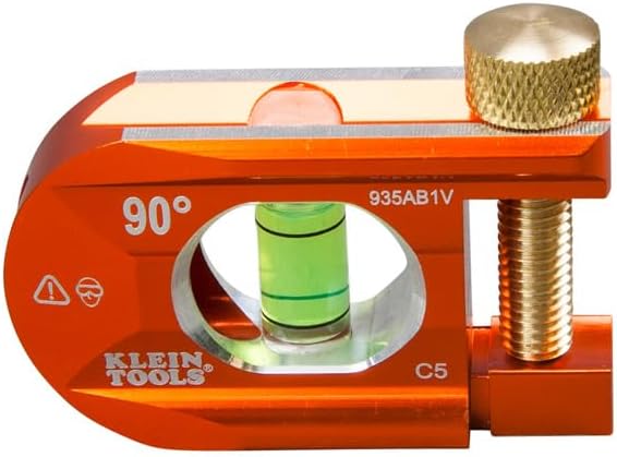 Klein Tools 935AB1V 2.5-Inch No-Dog Conduit Bending Level, 1 Vial, ACCU-BEND Level Eliminates Dog-Legs in Offsets and Saddle Bends