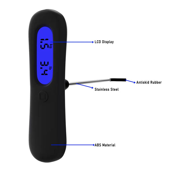 Professional Digital Trigger Pull Scale Gauge Measurement with kg, Ib, oz, g Clear LCD Display 110lb/50kg