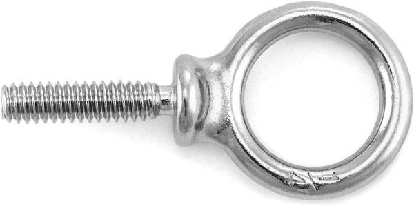 QWORK Eye Bolt, 5 Pack 1/4" - 20 x 1" Marine Grade Stainless Steel Lifting Ring Threaded Eyebolts