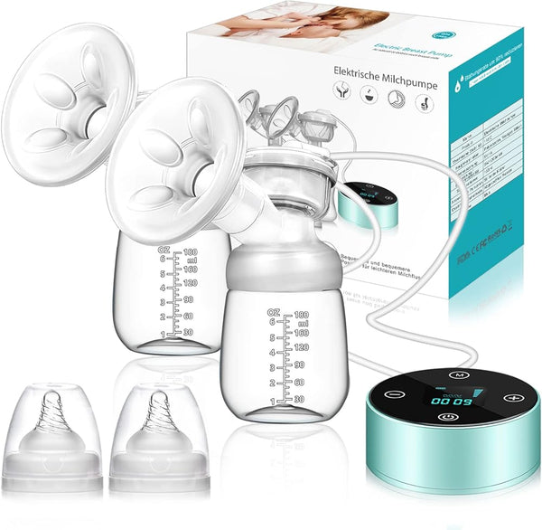 Electric Breast Pump, Breast Pump Electric Breastfeeding Pump 3 Modes 10 Levels Dual Rechargeable Nursing Double Breast Milk Pump Massage with