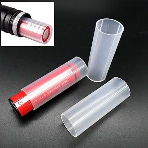 6PCS 18650 Battery Protective Sleeve, 18650 Battery Spacer, 18650 Battery Holder Converter (Batteries are not Included) - 6 Pack