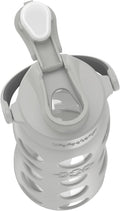 Lifefactory 22-Ounce Active Flip Cap Glass Water Bottle, 22Oz, Cool Grey