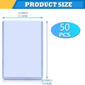 Vmiapxo 50 Pack 4" X 6" Hard Plastic Card Sleeves, Waterproof Postcard Photo Holders Collector Trading Sports Baseball Cards Protectors Clear