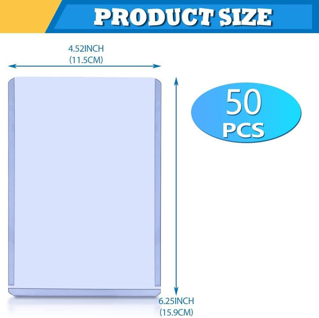 Vmiapxo 50 Pack 4" X 6" Hard Plastic Card Sleeves, Waterproof Postcard Photo Hol