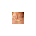 CHESKY Gold Necklace for Women-14K Plated Sterling Silver Snake Chain Necklace Dainty Simple Chunky Herringbone Necklace Choker Necklaces Jewelry