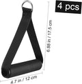 Garneck 4pcs Resistance Band Handles Plastic D Ring Exercise Strap Foam Handle Band Fitness Equipment for Home Gym Overhead Strength Training