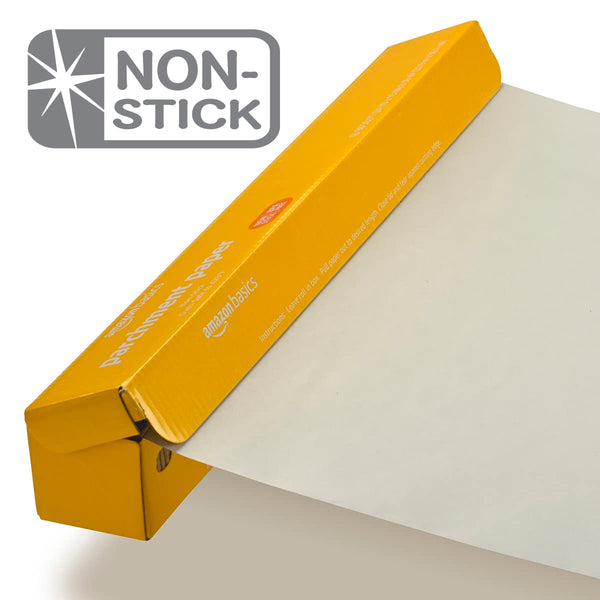 Amazon Basics Non-Stick Parchment Paper for Baking, Cooking, Oven Safe, 15 inches, 90 Sq Ft Roll, 1 Pack Pack of 1