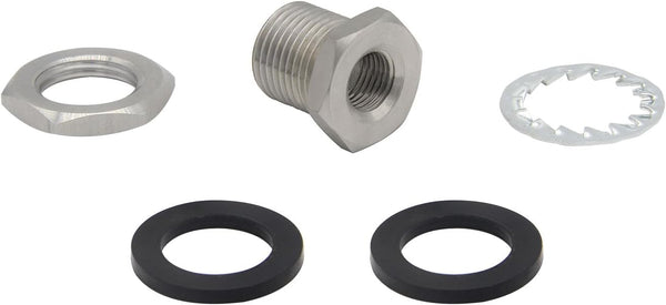 Stainless Steel Bulkhead Fitting 1/4" NPT Female Bulked Coupler Thru-Bulk Tank Fitting Connector (Pack of 2)