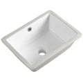16 Inch Undermount Bathroom Sink Small Rectangle Undermount Sink White Ceramic Under Counter Bathroom Sinks with Overflow (15.70"x11.69")