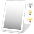 Rechargeable Travel Makeup Mirror 72 LED Lighted Makeup Travel Mirror Compact Slim Vanity Mirror with Lights Makeup Mirror with 3 Lighting Modes