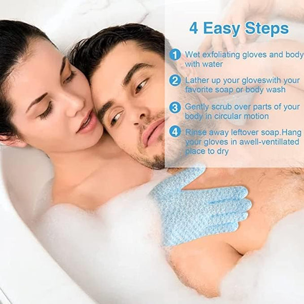 Yiclick Heavy Exfoliating Gloves, Exfoliating Body Scrubber for Bath Shower Exfoliation, Body Scrub Exfoliator for Dead Skin Remover, Exfoliate