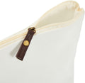 Juvale Canvas Makeup Bag - 6 Pack, 11.75 x 5.5 In, White Cotton - Travel Cosmetic & Toiletry Pouches with Zipper - Blank DIY Canvas Pouches for