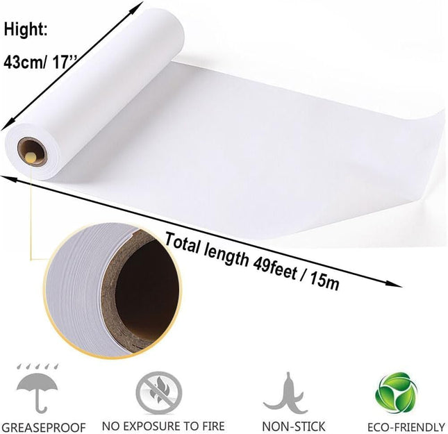 Easel Paper Roll, 2PCS, 43CM X 15M Each Drawing Paper, 17-Inch by 49-Feet Art Paper Roll Replacement for Kid'S Art Easel