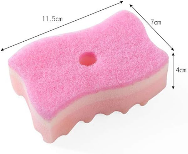 Yellow Pink Colors Multi-Functional Sponges Non-Scratch Scrub Sponges Household 