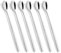 AOOSY Long Handle Spoon, Coffee Stirrers, 9-inch Ice Tea Spoon,Set of 6 | Premium 18/10 Stainless Steel Iced Teaspoon for Mothers Milks Tea Mixing
