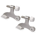 2 Pack Hinge Pin Door Stopper Brushed Satin Nickel - Adjustable Heavy Duty Hinge Pin Door Stop with White Rubber Bumper Tips Satin Nickel 2 Pack