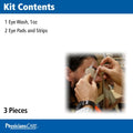 First Aid Only 5-Piece Eye Wash Kit with Oval Eye Pads, First Aid Adhesive Strips & Emergency Eye Rinse