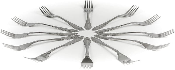DecorRack 12pcs Dinner Forks, Stainless Steel, 7.5 inches, Flatware, Dishwasher Safe 12 Pack