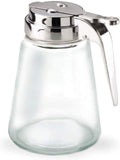 Glass Bottle Syrup Pitcher Honey Maple Syrup Dispenser Retracting Spout 12 oz