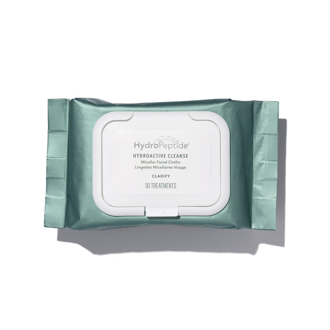 Hydropeptide Hydroactive Cleanse, Micellar Facial Cloths, Gently Cleanses Skin, 