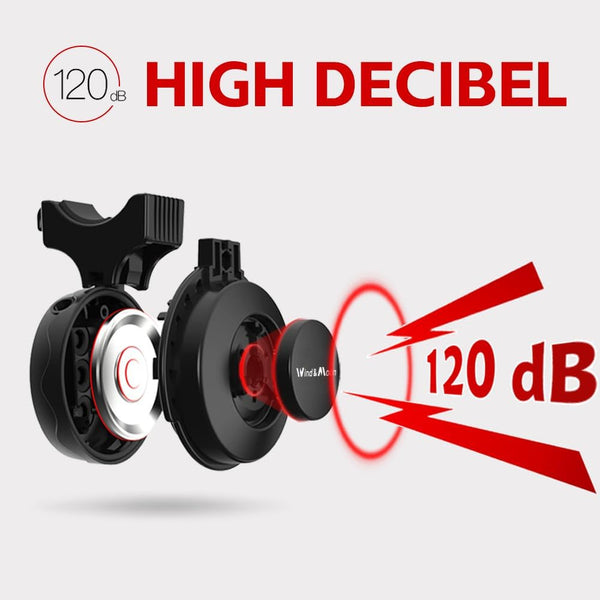 Electronic Bike Horn 120db Cycling Electric Bicycle Horn 4 Sound Modes with Rechargeable Battery Waterproof Bicycle Bell for Kids Boys Adults