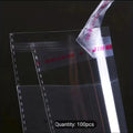 100 Pieces (9x12 Inch) Clear Plastic Bags for Packaging, Clothing & T-Shirts Strong Packing Self Adhesive Cellophane Bag