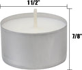 Stonebriar 100 Pack Unscented 8 Hour Extended Burn Time Tea Light Candles, White, 100 Count