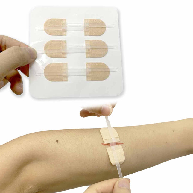 Emergency Wound Closures Adhesive Bandages, Zip Stitch Stickers for Camping, Sur