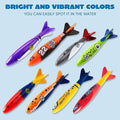 JOYIN 8 Pack Pool Toys, Shark Underwater Diving Toys, Colorful Swimming Toy Sinking Throwing for Kids Gifts Summer Swim Dive Training Water Fun