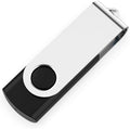 2 Pack 64GB USB Flash Drive USB 2.0 Thumb Drives Jump Drive Fold Storage Memory Stick Swivel Design - Black 1 Count (Pack of 2) 64 GB