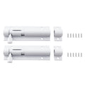 2 PCS Barrel Bolt Latch, 3 Inch, White, Aluminum Alloy | Heavy Duty Slide Lock, For Security Gate Slide Bolt, Garage Door Latches, Warehouse Shed