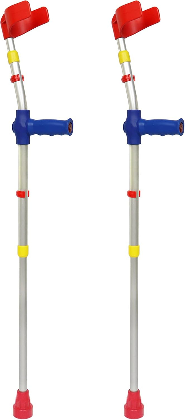 PEPE Mobility - Forearm Crutches for Kids (X2 Units), Colored, Adjustable, Pedia