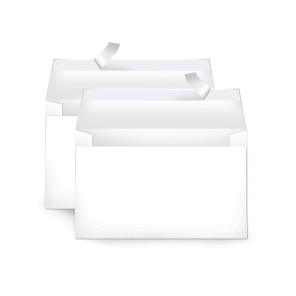 Amazon Basics A9 Blank Invitation Mailing Envelopes, Peel & Seal, No Licking, 5-3/4 x 8-3/4 Inches, White, Pack of 100 100-Pack
