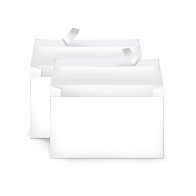 Amazon Basics A9 Blank Invitation Mailing Envelopes, Peel & Seal, No Licking, 5-3/4 x 8-3/4 Inches, White, Pack of 100 100-Pack