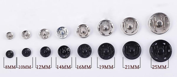 JOSDIOX Large Snaps for Sewing Big Sew on Snap Large Buttons 12 Sets Big Metal Snap Fastener Buttons Press Button for Sewing Clothing Silvery and