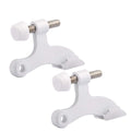 HOMOTEK 2 Pack Hinge Pin White Door Stopper,Adjustable Deluxe Heavy Duty Door Stopper 2-1/2"X1-3/4Ã¢ÂÂ,With White Rubber Bumper Tips