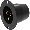Journeyman-Pro 5278 15 Amp 120-125 Volt, NEMA 5-15 Flanged Inlet, Black Commercial Grade, 2 Pole-3 Wire, Straight Blade Plug Charger Receptacle No