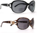 BillyJoe Bifocal Sunglasses Reading Glasses Women 2-Pair Cateye Vintage Jackie Oval Uv Protection Sun Reader Black/Tortoise 2.0 x