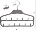 Belt Hanger Rack Holder for Closet, Sturdy Belt Organizer with 360 Degree Swivel, 11 Large Sturdy Belt Hooks, Non Slip Rubberized Belt Storage,