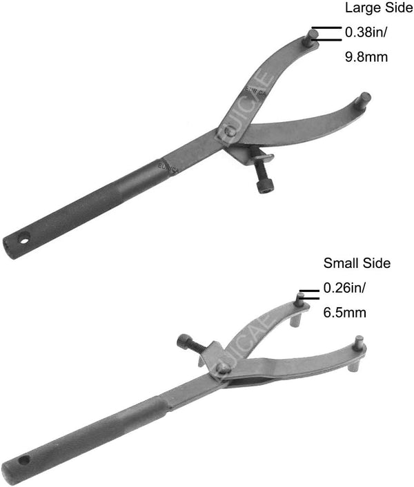 EUICAE Adjustable Wrench Clutch, Stainless Steel, 11.8in Length, Suitable for Different Distances and Sizes Type A