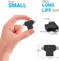 2 in 1 OTG Converter USB 3.0 to Micro USB and Type C Adapter | Female to Male and Male Connector, 2 Pack