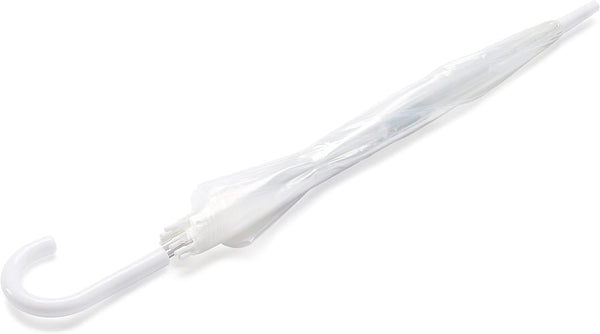 Amazon Basics Clear Umbrella for Rain, Round Bubble Umbrella for Wedding, With Wide Coverage (35" Canopy Diameter), Auto Open, Strong Fiberglass