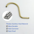 13 Inch High Rise S Shape Shower Extension Arm with Flange,Brushed Gold Shower Head Extender Arm Wall Mounted,Standard 1/2" Connection-Bathroom