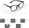 2 Pack Blue Light Glasses for Women and Men - Computer Glasses Black & Transparent