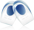 Heel Cups for Achilles Tendonitis & Plantar Fasciitis - 2 Pack Gel Shoe Inserts for Heel Pain Relief, Arch Support, for Women & Men 2-pack Blue