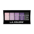 L.A. COLORS 5 Color Matte Eyeshadow Palette, Purple Cashmere CEM473