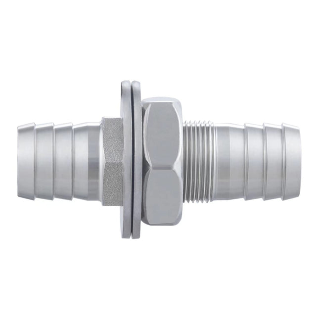 Enoch'S Land 3/4" Hose Barb Thru-Bulk Bulkhead Fitting,304 Stainless Steel Strai